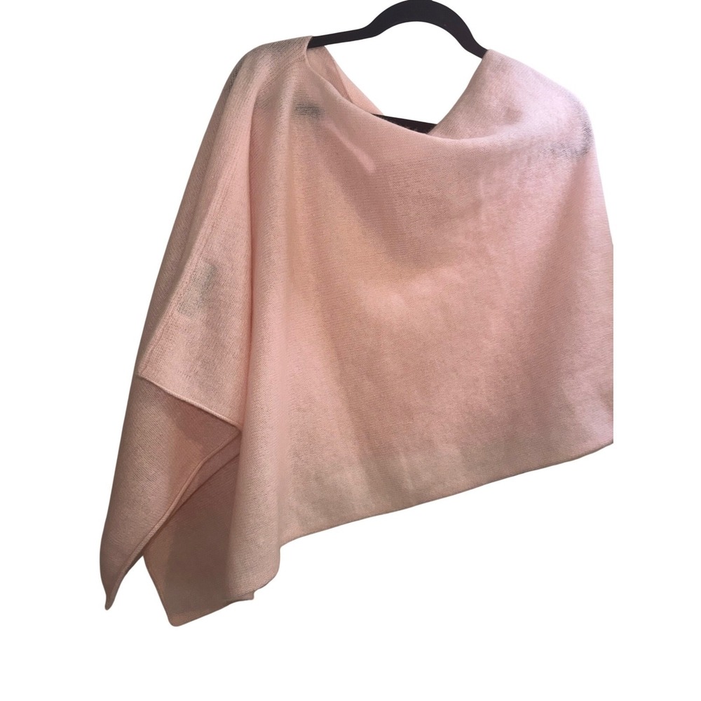 Cashmere Counter Pink 100% Cashmere Poncho Wrap One Size Coquette Whimsical